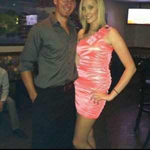 Coral XL one shoulder semi formal gown